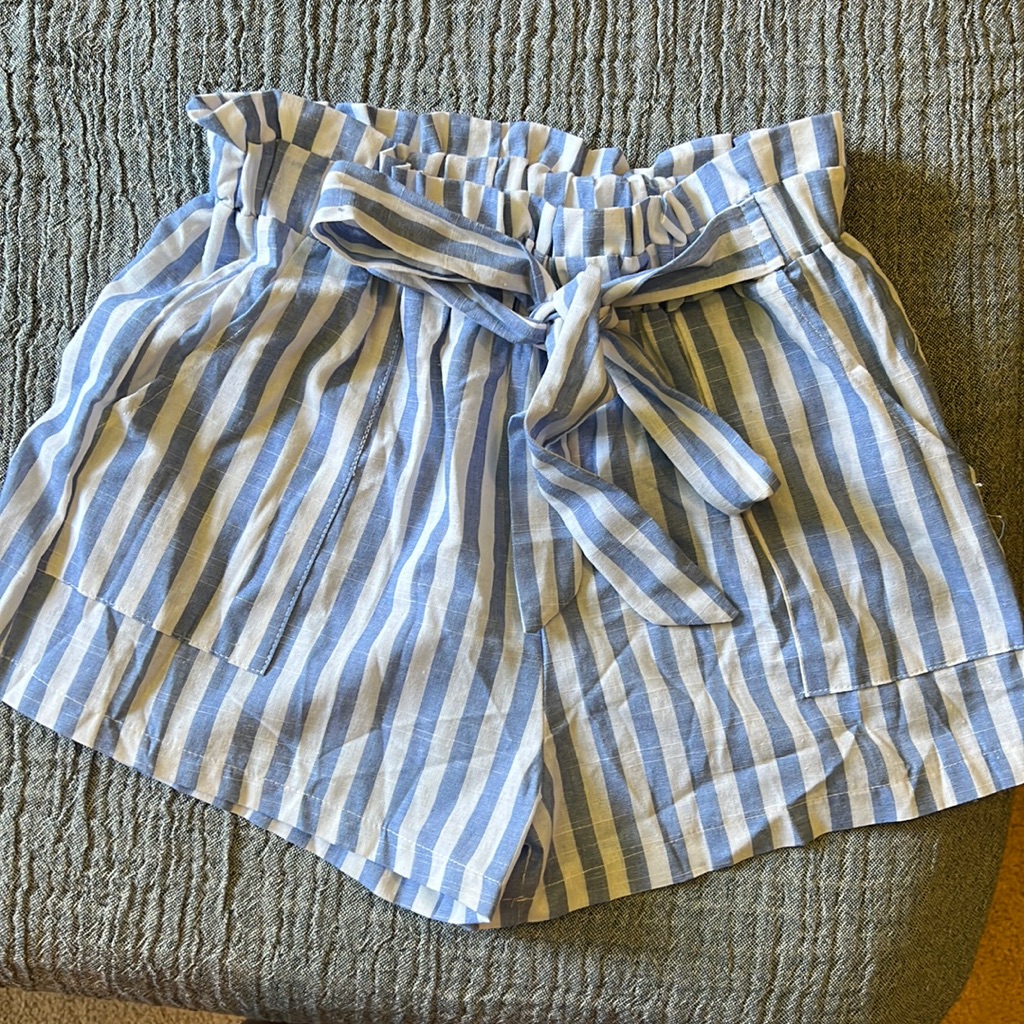 Shein Linen Elastic Waist Shorts